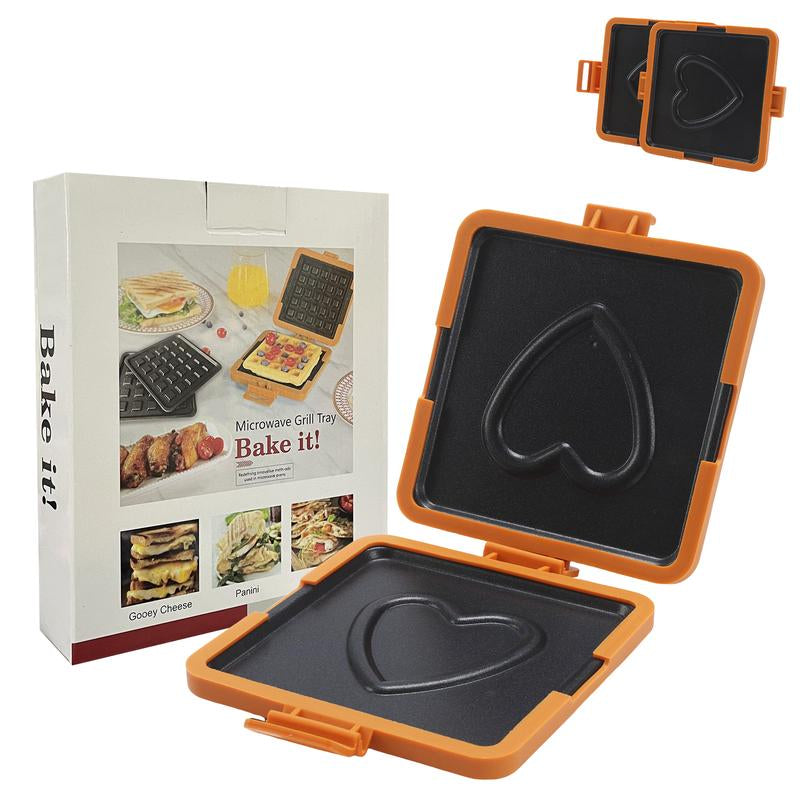 Microwave Sandwich Maker，Quick Cooker ，Easy Meal Prep Tool，No-Mess, Fast Breakfast, Dishwasher Safe