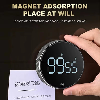 DINRGO Magnetic Kitchen Timer Digital Timer Manual Countdown Rotary Timer Mechanical Cooking Timer Cooking Shower Stopwatch