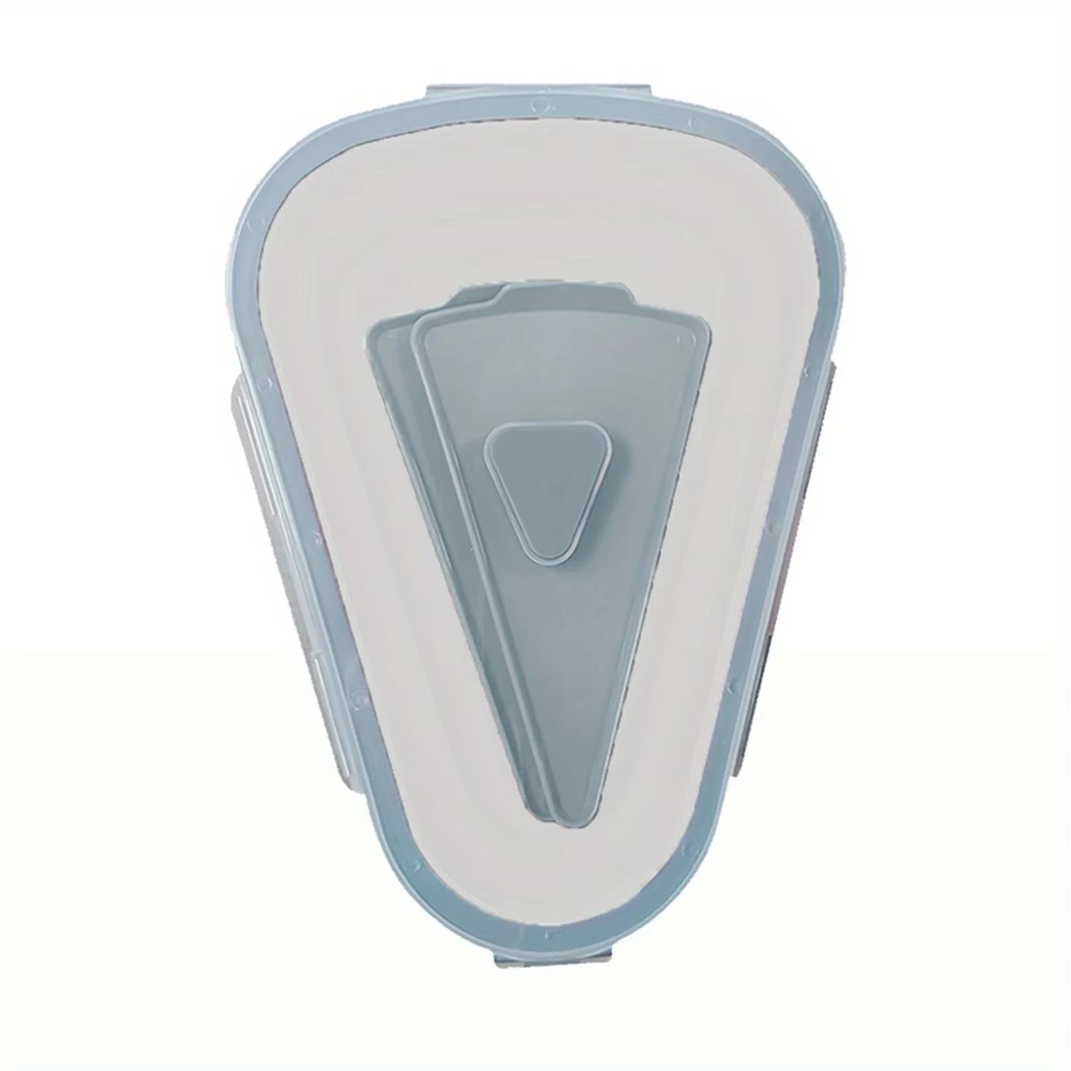 1Pc Space-Saving Silicone Pizza Storage Container with 5 Microwavable Serving Trays - Reusable,Collapsible Design