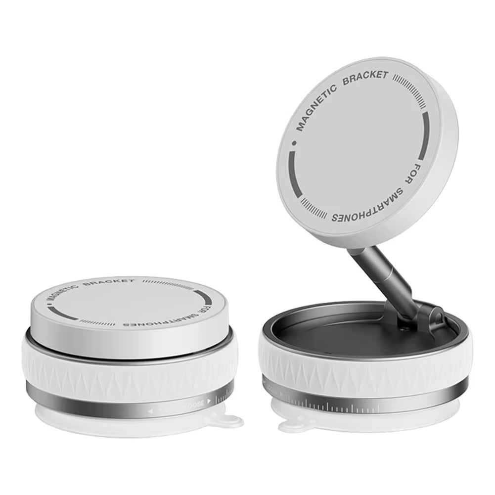 360° Adjustable Vacuum Magnetic Car Phone Holder for Magsafe Magnetic Suction Cup Phone Holder Folding Stand for Car Mirror Gym