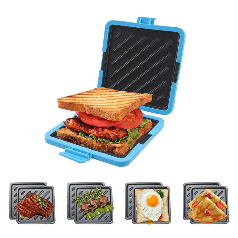 Microwave Sandwich Maker，Quick Cooker ，Easy Meal Prep Tool，No-Mess, Fast Breakfast, Dishwasher Safe