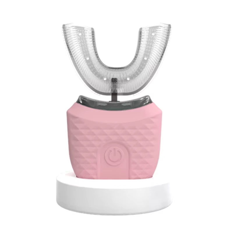 Wireless Chargeable Silicone Bristle Portable Cleaning Automatic Toothbrush High Quality U-Shaped Electric Toothbrush