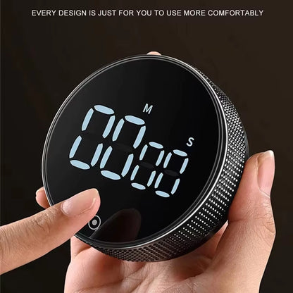 DINRGO Magnetic Kitchen Timer Digital Timer Manual Countdown Rotary Timer Mechanical Cooking Timer Cooking Shower Stopwatch
