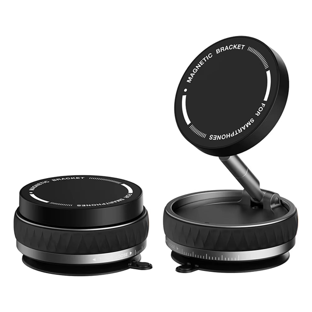 360° Adjustable Vacuum Magnetic Car Phone Holder for Magsafe Magnetic Suction Cup Phone Holder Folding Stand for Car Mirror Gym