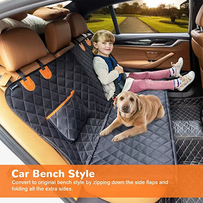 Dog Car Seat Cover Waterproof Pet Dog Carriers Travel Mat Hammock for Small Medium Large Dogs Car Rear Back Seat Safety Pad