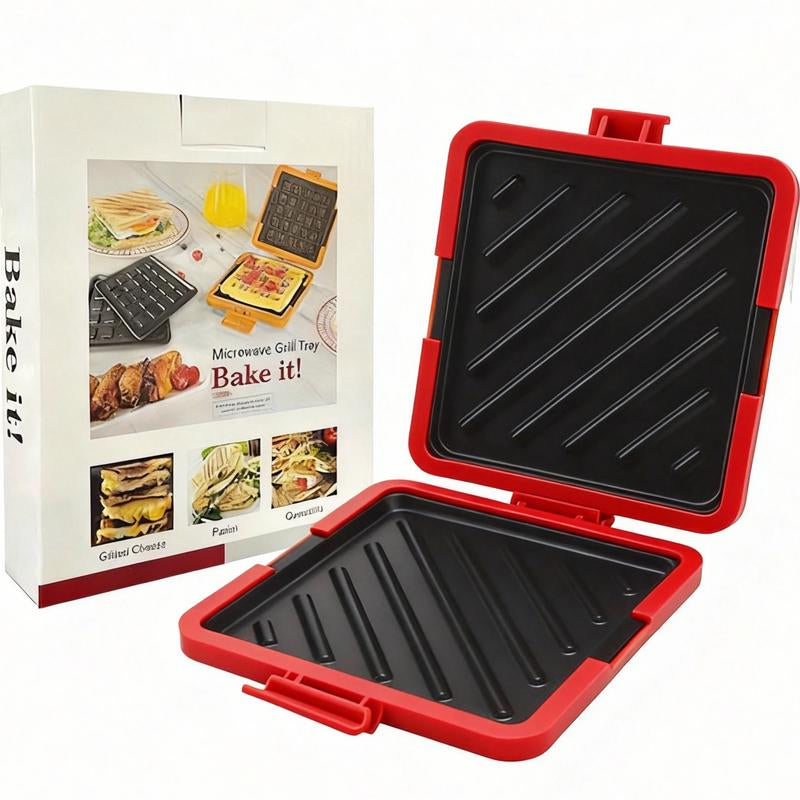 Microwave Sandwich Maker，Quick Cooker ，Easy Meal Prep Tool，No-Mess, Fast Breakfast, Dishwasher Safe